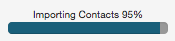 Figure shows the progress indicator while records are uploading