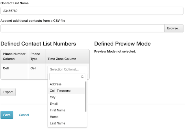 Figure shows how to associate a phone number column with a column that identifies its time zone