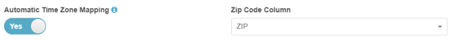 Displays the Zip Code Column box