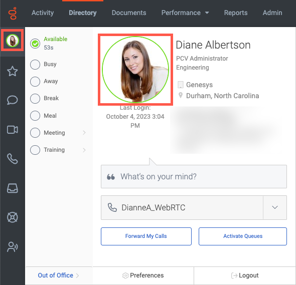 Sidebar image in a box and User Settings image in a box
