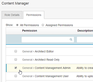 Create Content Manager role
