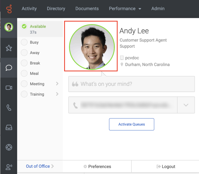Sidebar image with larger settings image