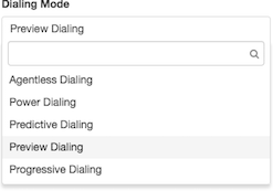 Shows dialing mode selections.