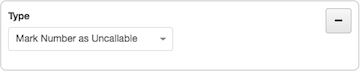 Figure shows action that marks the current contact number uncallable.