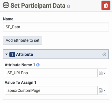 Set Participant Data with SF_URLPop attribute