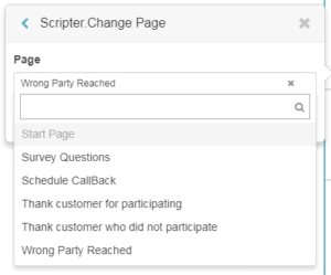 Scripter change page action