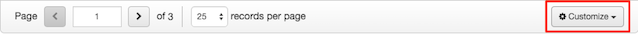 Figure shows button pressed to display view customization options.