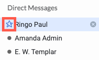 The chat roster that shows a moused over person with an orange box around the favorite star