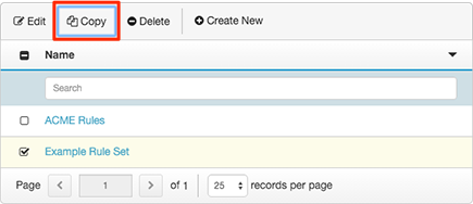 Figure shows where the copy button is located in the toolbar.