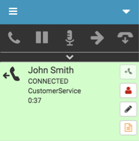 Callback interaction connected