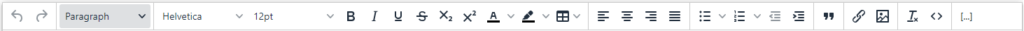 Displays the text formatting toolbar