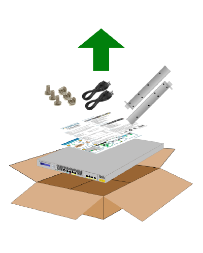 Figure shows unboxing step