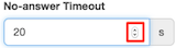 Figure shows the No Answer Timeout property setting of a campaign.