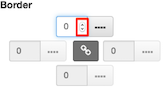 Image shows how to change value of a border setting