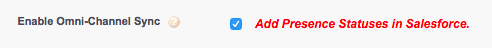 Enable Omni-Channel Sync error message