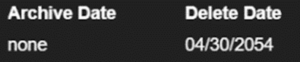 Screen recording archive and delete date.
