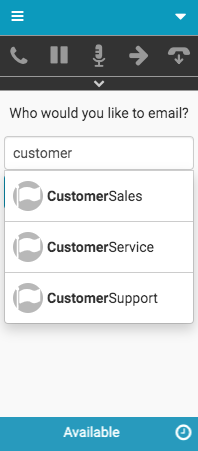 New Interaction window for emails