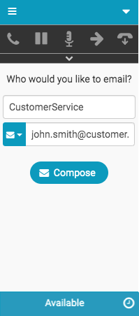 New Interaction window for emails