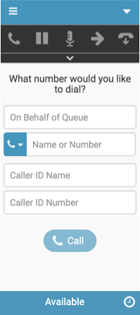 New Interaction window for calls with caller ID