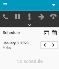 Current day in agent's schedule