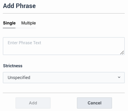 Add phrase window.