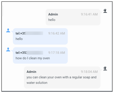 Transcript view of Agent Assist Google CCAI. Displays a transcript of the conversation.
