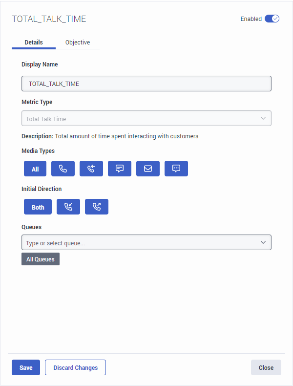 Metric details