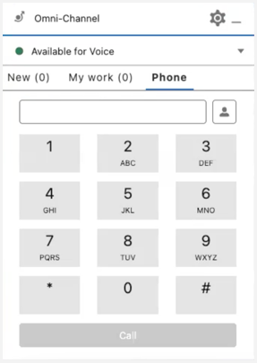 The Omni-Channel widget in Salesforce Service Cloud Voice