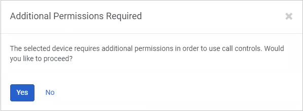 The Jabra permission in the Chrome browser