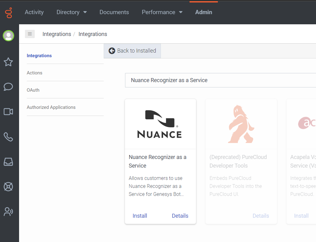 Install Nuance Recognizer