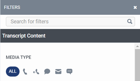 Filter by media type