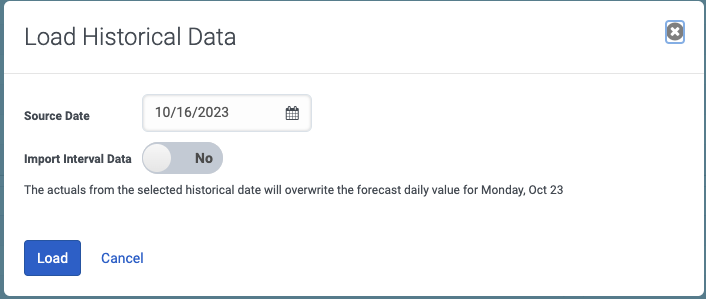 Load historical data