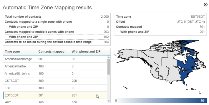 Figure shows automatic time zone mapping results