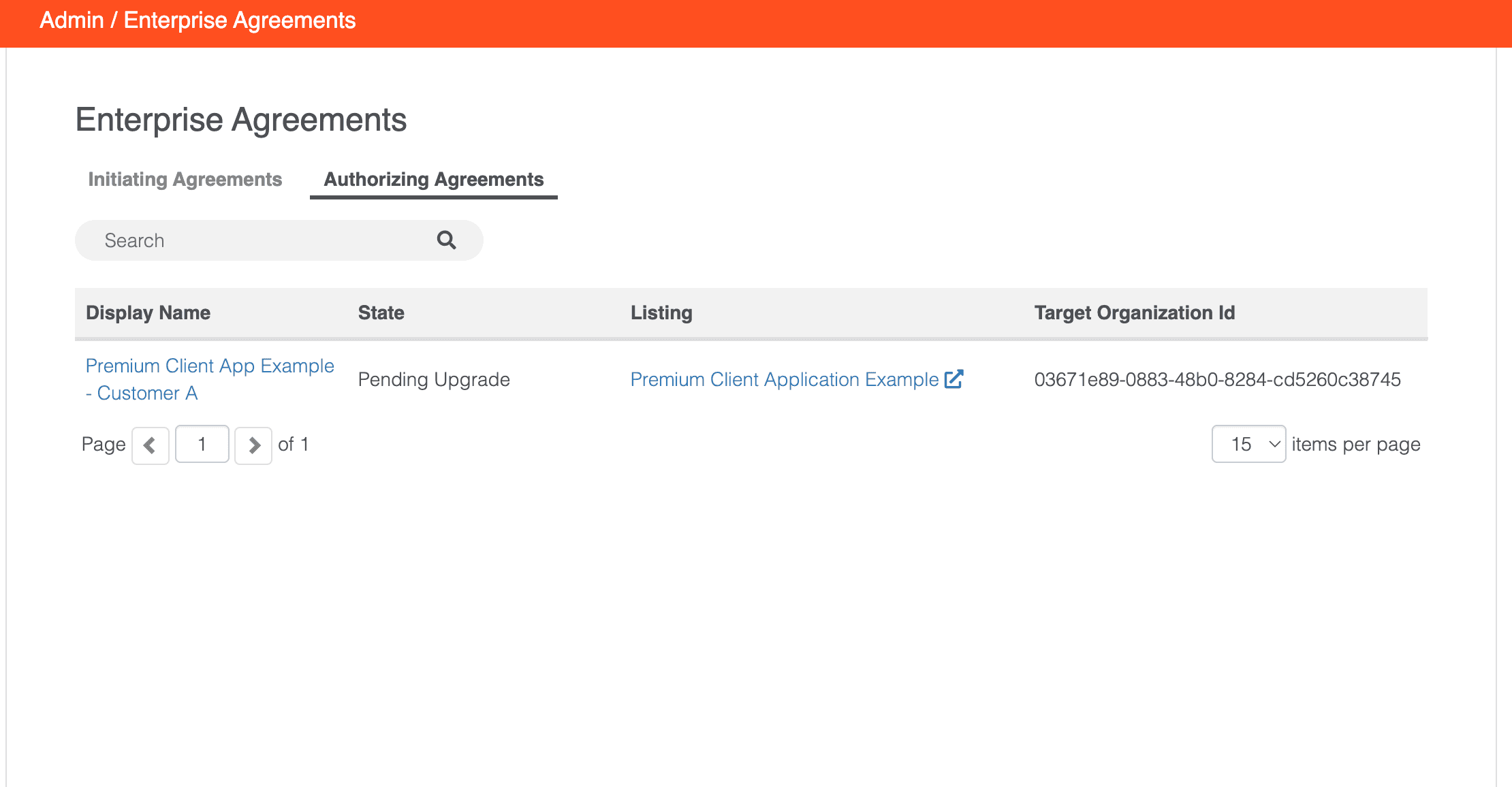 Authorizing Enterprise agreements