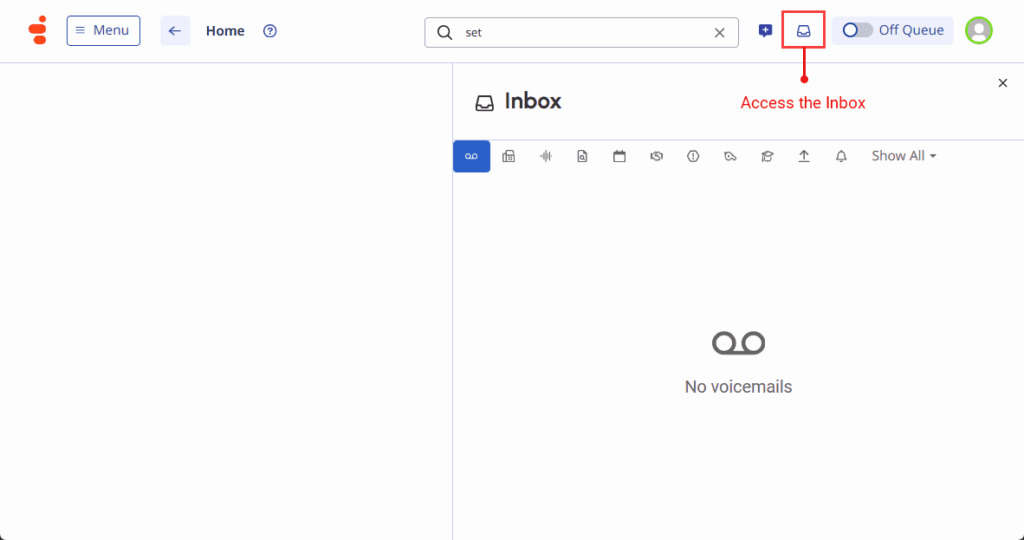 Access the Inbox